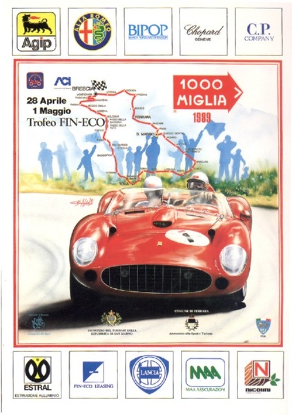 Poster Mille Miglia 1989