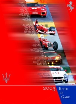 Poster Calendario gare Ferrari - 2003