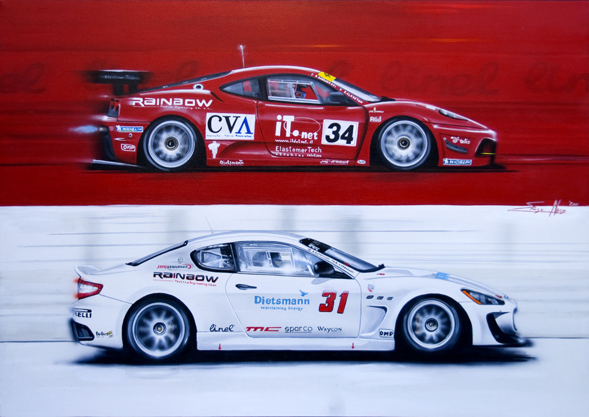 Ferrari Vs.Maserati - 2010- 70x100cm