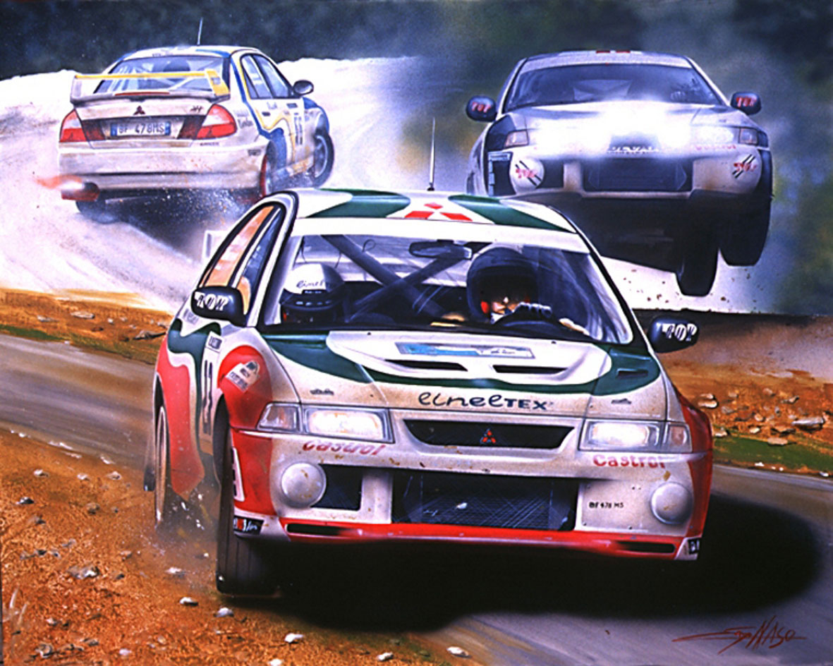 Mitsubishi evo WRC - 2008 - 70x100cm 